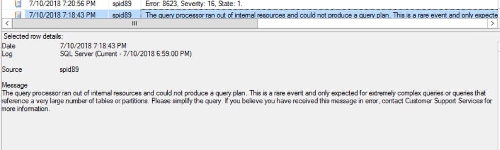 :​ SQL Error 8623: What To Do To Handle It And Get Going Again