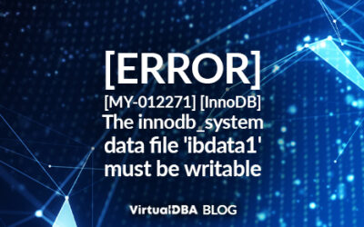 [ERROR] [MY-012271] [InnoDB] The innodb_system data file ‘ibdata1’ must be writable