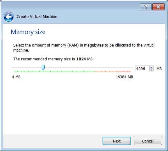 memory size