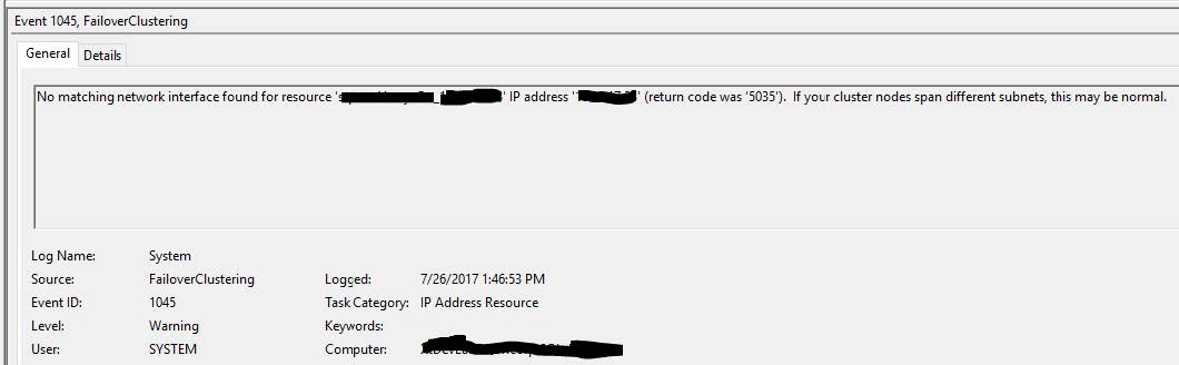 no matching interface error