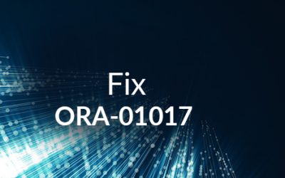 ORA-01017: Invalid Username/Password; Logon Denied