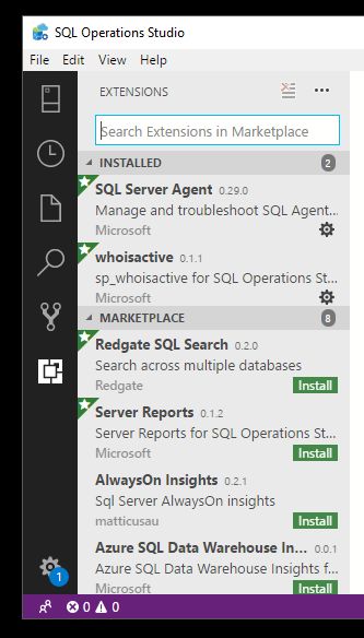 SQL Operations Studio