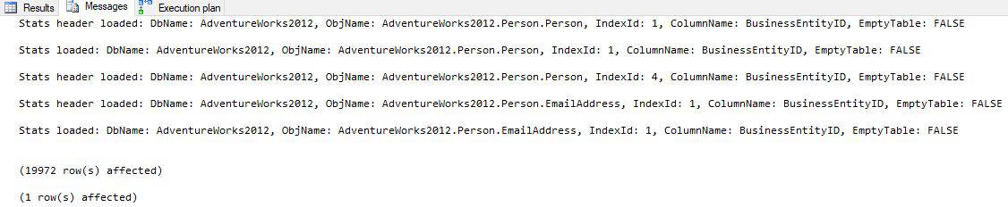 Microsoft SQL Server Statistics