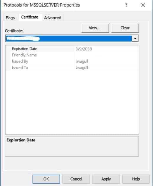 Upgrading the SHA 1 certificate in SQL server