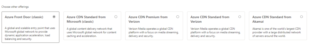 Deploying Azure Front Door with a Web Application Firewall using Custom Rules Choose Other Offerings