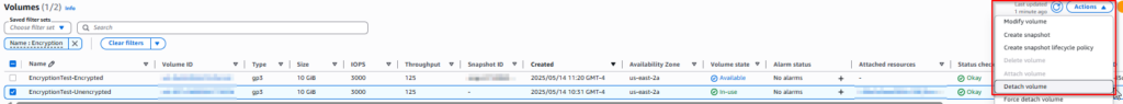 Securing Your Data A Guide to Encrypting Unencrypted AWS EBS Detach Old Volume