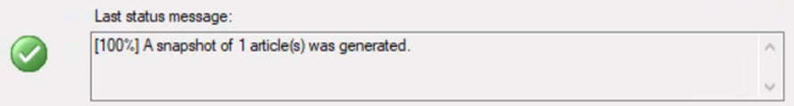 Adding an Article to Replication Without a Full Snapshot Agent Message