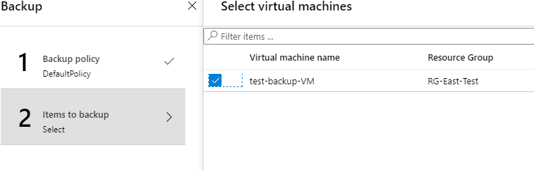 Backup Items