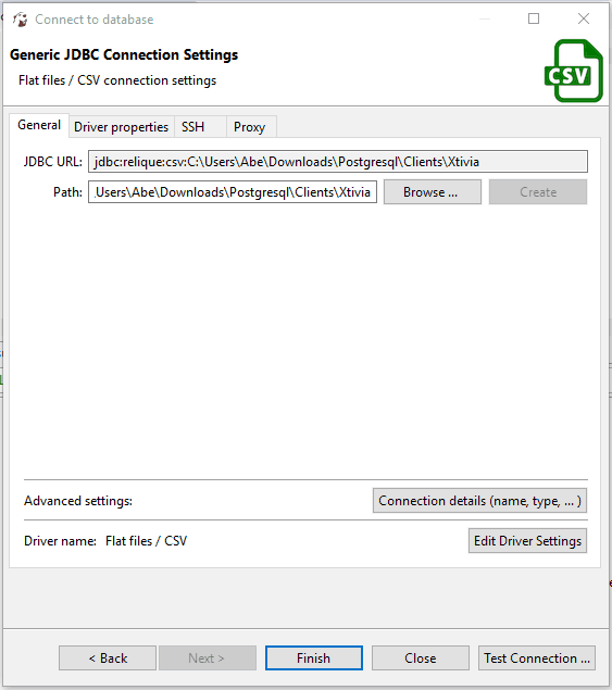 browse folder csv
