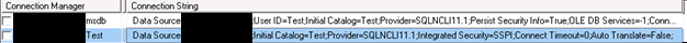 connection string false