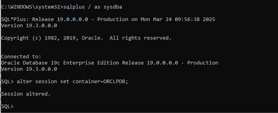 Create Temporary Tablespace PDB