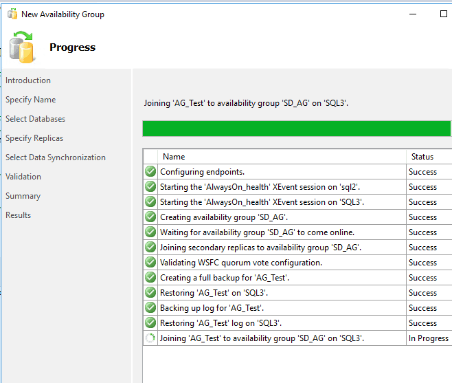 creating availability group wo listener
