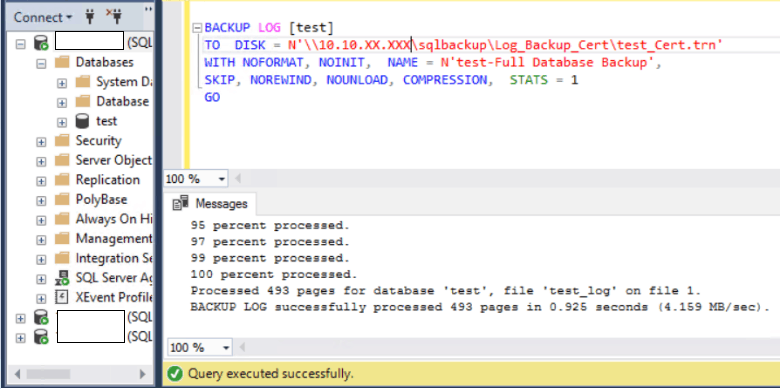 log backup