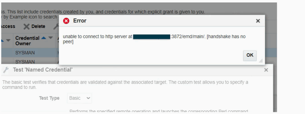EM13c Handshake Has No Peer Error