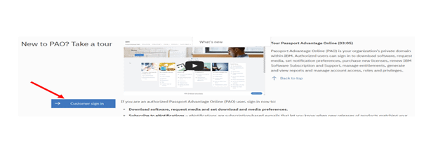 IBM Passport Advantage Screenshot