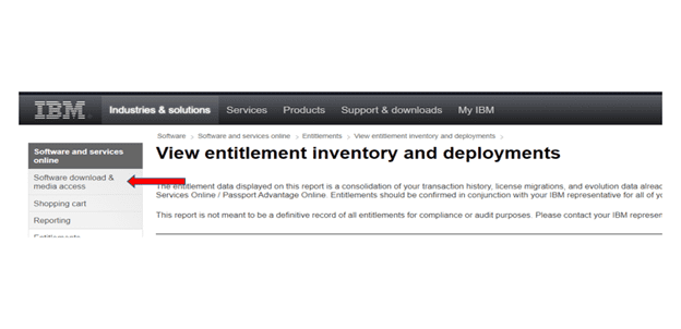 IBM Passport Advantage Screenshot