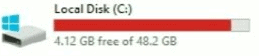 Low Disk Space on Server Alert Example