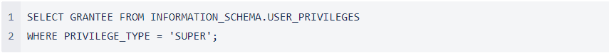 Migrating from SUPER to Dynamic Privileges SUPER Privileges