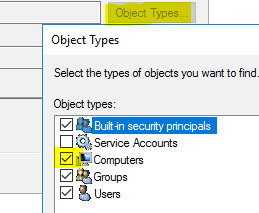 object types full control