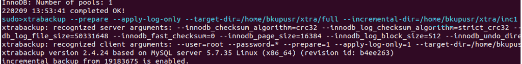 Percona XtraBackup Example Image16