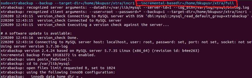 Percona XtraBackup Example Image4