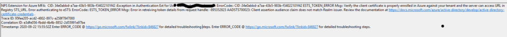 Removing an Azure Application ID Certificate-Live Event Log