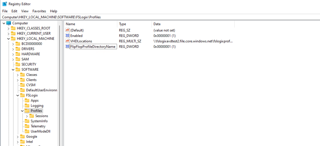 Setting up FSlogix with Azure Virtual Desktop FlipFlopProfileDirectoryName