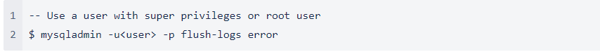 Simple Steps for Rotating the Error Log Command Line