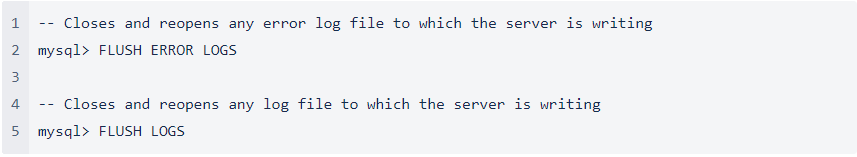 Simple Steps for Rotating the Error Log Flush the Error Log