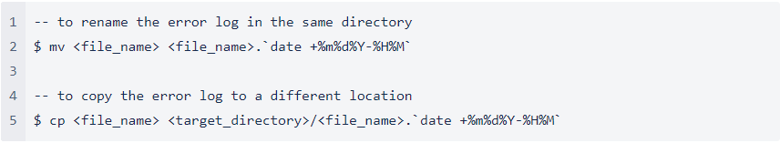 Simple Steps for Rotating the Error Log Rename File