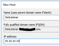 static Host(A) listener