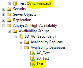 transaction logs loaded database joins AG successfully