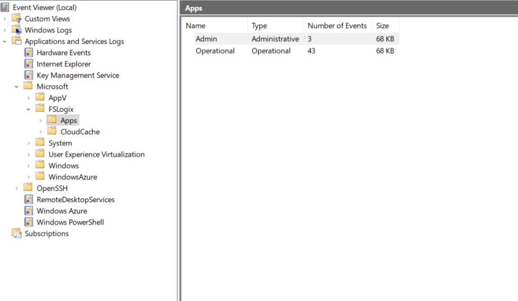 Troubleshooting FSLogix issues in Azure Virtual Desktop Service Logs
