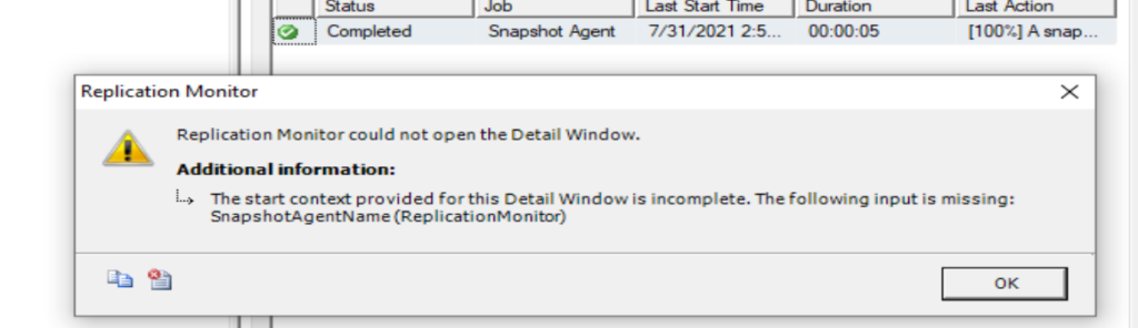 Using Replication Monitor in Legacy (Pre-2016) SSMS Agents Tab