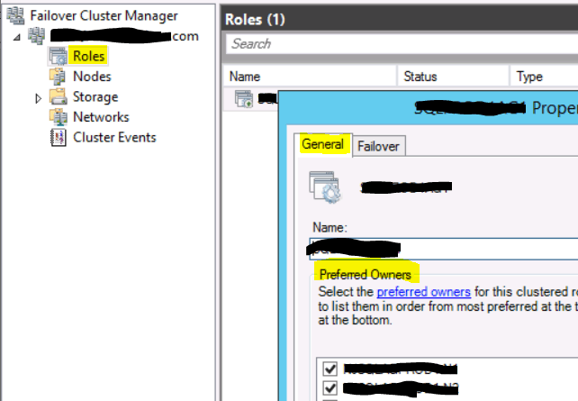 verify preferred owners set to remaining nodes