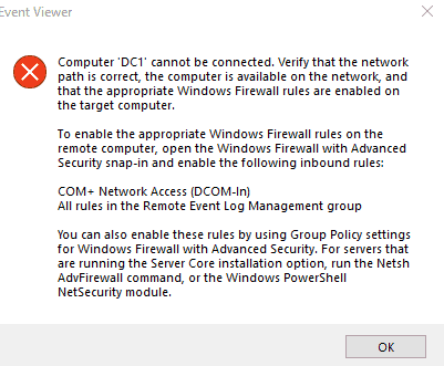 Verifying a Server is Offline could not reach server