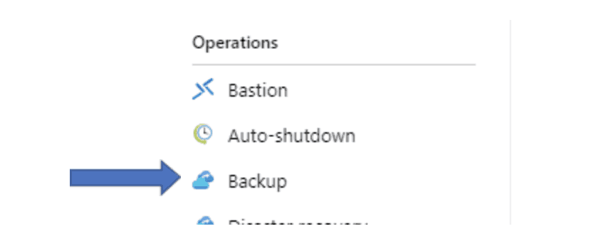 VM Backup blade option